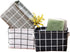 AARAINBOW 3 Packs Storage Basket Bins | Canvas Mini Storage Cubes for Makeup, Baby Toys, Books | Black+White+Gray