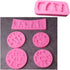 Rainmae 6Pcs Cute Baby Silicone Fondant Cake Mold, Baby Birthday Party Kitchen Baking Moulds for Cake Decorating