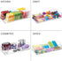 mDesign Compact Plastic Tea Storage Organizer Caddy - 6 Divided Sections with Built-in Handles - Clear Lumiere