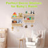 Varbonia 16'' 4 Pack) Floating Nursery Book Shelves for Wall, Wood Book Shelf for Baby Boys Girls Bedroom Bathroom