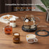 Set, 4 8 Coffee Mug Warmer & Unique Marbling Mug Smart Heated Electric Cup Warmer for Desk Office, Temperature Control