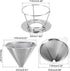 uxcell 600 Mesh Pour Over Coffee Dripper, 124mm Diameter Reusable Coffee Filter with Bracket