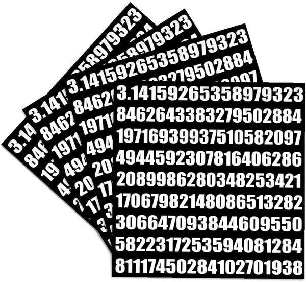3dRose CST_164993_3 Pi Math Number Modern Abstract Ceramic Tile Coasters, Set of 4