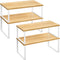 SONGMICS Cabinet Organizer Shelf, Set of 4 Kitchen Storage, Spice Rack, Stackable, Expandable, Metal and Engineered Wood