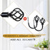 KAMANINA Decorative Curtain Drapery Holdbacks, Twisted Cage Finials, Black (1 Pair/2 Pack)