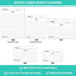 321Done Recipe Cards, Made in USA - 4x6 Black and White Modern Minimalist, Set of 50 for Weddings, Bridal Shower