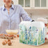 Dust Cover for Tilt Head 4.5-5 Quart and Extra Accessories, Dust Proof Easy to Clean Kitchen Stand Mixer Cover Electric Appliance Cover with Pockets, Blue Green Floral by NETILGEN
