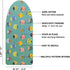 12.5" x 30" Small Tabletop Ironing Board Cover and Pad, Cotton Mini Cover with Scorch Resistant Thick Padding