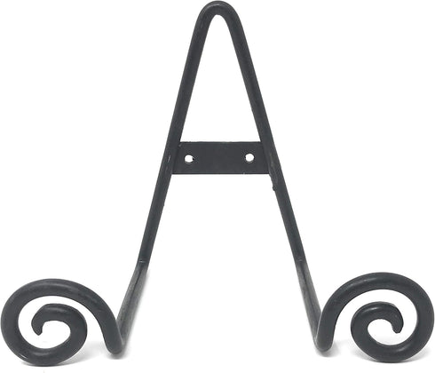 India Handicrafts Swirl Black 5 inch Iron Metal Decorative Display Easel