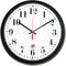 Black Quartz Contract Clock, 13.75" Overall Diameter, Black Case, 1 AA (Sold Separately)