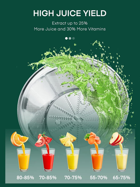3-Speed Setting, 400 Juicer Machines, HOUSNAT Juicer Whole Fruit and Vegetables with W Motor Quick Juicing Ideal