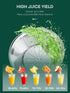 3-Speed Setting, 400 Juicer Machines, HOUSNAT Juicer Whole Fruit and Vegetables with W Motor Quick Juicing Ideal