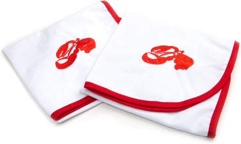 Cotton Lobster Bibs, Set of 2, 0.125 x 14 x 21 inches