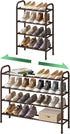 kiplant Metal Shoe Rack, Expandable Metal Shoe Rack for Closet, Entryway & Hallway