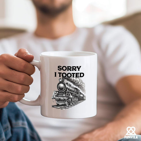 11 oz) Panvola Sorry I Tooted Train Train Lovers Gifts For Dad Mom Husband Brother Sister Wife Friend Coworker Ceramic