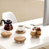 HouseJoy 2Pcs Wood Risers for Display Decorative,Round Beaded Riser Distressed for Decor ,Wooden Farmhouse Coasters