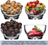 BOHEM'S Clear Glass Bowls Set of 4, 9.5 oz Small Serving Bowls for Dessert, Snack, Cereal, Fruit, Ice Cream