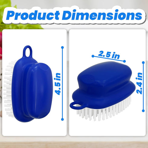 2-Pack PHYEX Vegetable Brush, Non-Slip Grip Veggie Scrubber for Cleaning Food, Fruits, Potatoes