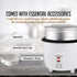 OVENTE Electric Rice Cooker, 10 cups Cooked (5 cups Uncooked), White, with Food Steamer Basket & Automatic Keep Warm