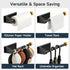 Toolbox Magnetic Paper Towel Holder for Fridge Strong Magnet Black Kitchen Towel Holders Storage Organizer with Gold