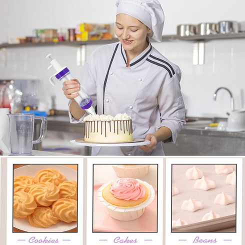 15 Pcs Cake Decorating Baking Syringe Tool Kit, Cupcake Filling Injector with Icing Nozzles and Pastry Tools