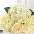 10PCS Silk Hydrangea Heads with Stems, Artificial Flowers for Wedding Party Home Decor, Champagne