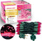 Ultra-Bright Connectable Pink Christmas Light Set 300Count Incandescent Bulb Mini String Light