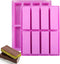 Silicone Granola Bar Mold, 2 Pack 8-Cavity Molds for Nutrition/Cereal/Energy Bars, Chocolate Truffles, Brownies