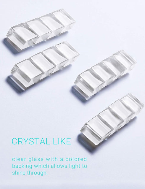Mymazn Cute Glass Fridge Magnets for Refrigerator Decorative Kitchen Office (White)