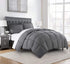 Chezmoi Collection 3-Piece All Season Queen Comforter Set Gray, Soft Quilted Down