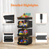4 35 30 72 cm/14 12 28 inch, 1 Pack Lifewit Plastic Stackable Storage Baskets, Tier Stacking Bins for Food and Clothes