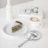 4 PCS Ceramic Coffee Spoon Rest - Small Porcelain Teaspoon Holder for Coffee Station Decor, 3.5 Inch for Countertop