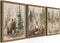 Framed Woodland Wall Art Nursery Decor Set of 3, Cute Wild Animals