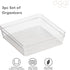 Oggi Set of 3 Clear Drawer Organizers - (1) 6x6.25, (1) 6.25x9.25, (1) 6.25x15.75 - Ideal for Organizing Kitchen Drawers, Office, Desk, Silverware, Kitchen Utensils, Cosmetics and Bathrooms by Oggi