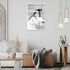 KFDJIG 12x16in Preppy Canvas Wall Art Black and White Pictures Feminist Poster Trendy Teen Girl Funky Home Wall Decor
