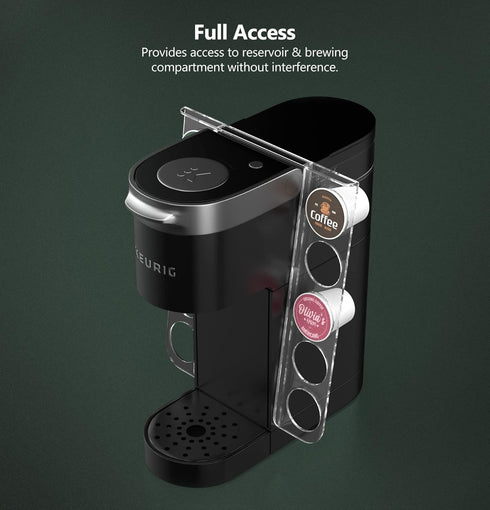 GALVANOX Acrylic K Cup Organizer, Space Saving Pod Holder for Keurig K-Mini/K Mini-Plus, 10 Pod Capacity