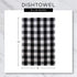 DII 6 Piece Recycled Cotton Kitchen Collection Dishtowel Set, 18x26, Black