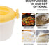 OSALADI 1L Microwave Rice Cooker: Mini Steamer with Keep Warm Function for Soups, Stews, Grains, Oatmeal, Yellow