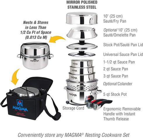 MAGMA Padded Nesting Cookware Storage/Carry Case, Model A10-364