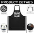 Set of 3 Women Kitchen Aprons, Funny Quotes Pocket Aprons with Adjustable Waist Tie for Cooking, Baking