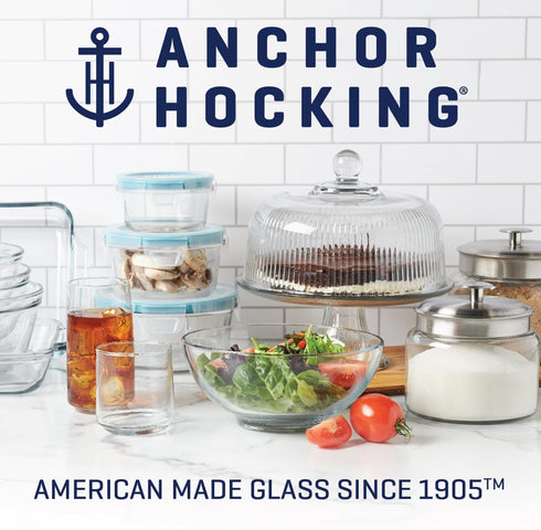 16 oz, Set 6 Anchor Hocking Caf Glass Coffee Mugs