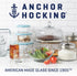16 oz, Set 6 Anchor Hocking Caf Glass Coffee Mugs