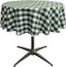LA Linen Green/White Poly Checkered Round Tablecloth, 58-Inch