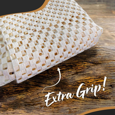 Nevlers Non Slip 3'x5' Rug Pads, White PVC Foam Rug Gripper for Hardwood Floors, Indoor/Outdoor Anti Skid