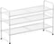 SUFAUY 3-Tier Mesh Shoe Rack, Closet Metal 33" Wide Shoe Shelf Heavy