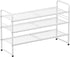 SUFAUY 3-Tier Mesh Shoe Rack, Closet Metal 33" Wide Shoe Shelf Heavy