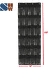 Simple Houseware 24 Pockets Over The Door Hanging Shoe Organizer, Black (64'' x 19'')