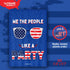 We The People Like A Party Patriotic Garden Flag, 12" x 18" Double Sided Funny Inspirational USA July 4th Decor
