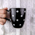 City to Cottage Ceramic Cappuccino Mug, 10oz Coffee Mug for Latte, Hot Chocolate, Tea, Daily Morning Drink, Black and