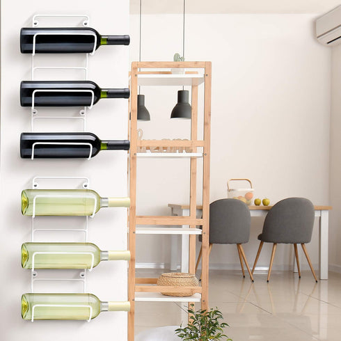 6 Sorbus Towel Holder for Bathroom Wall - Level Wall Mounted Towel Rack Shelves for Rolled Bath Towels, Washcloths